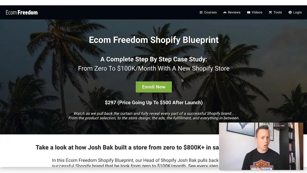 Ecom Freedom Shopify Blueprint Deep Dive - 0 To $100K/Month Shopify Case Study 002