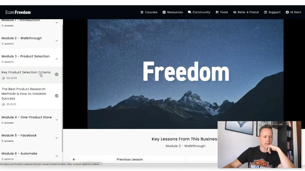 Ecom Freedom Shopify Blueprint Deep Dive - 0 To $100K/Month Shopify Case Study 006
